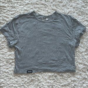 Awry Charcoal Gray Men’s Crop Top